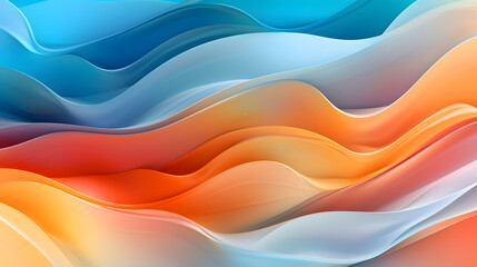 Digital technology blue orange gradient abstract graphic poster web page PPT background with generative