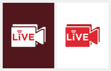 Live Streaming Social Media TV icon vector illustration