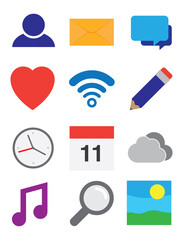 Poster - Logo, icon and emoji or sign for ecommerce, social media and app or mockup. Corporate design, ui notification or graphic illustration for creative digital website isolated on a white background