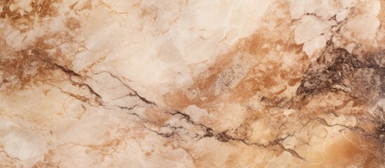 Poster - Detailed close-up view of a wall made of marbles with an intricate brown and white design