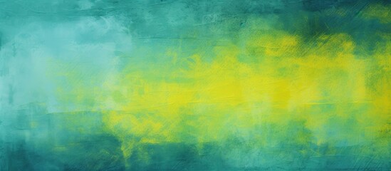 Poster - Vibrant artwork featuring a mixture of yellow and blue hues alongside a contrasting green and yellow backdrop