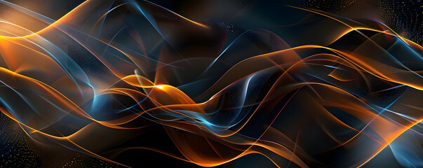 Wall Mural - abstract background with glowing lights ai generative
