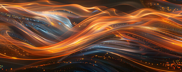 Wall Mural - abstract background with glowing lights ai generative