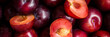 Red plum patterned background summer wallpaper