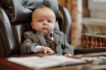 Baby as a young businessman.