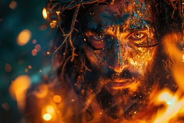 Poster - Jesus Christ wearing a crown of thorns.	