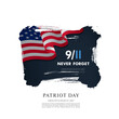 Patriot Day. September 11. We will never forget. Vector illustration