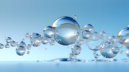 Poster - Science and Technology Beauty Water Molecule Cell Abstract Graphics Poster Web Page PPT Background with generative