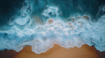 sandy seashore top view