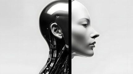 Digital technology artificial intelligence computer abstract graphic poster web page PPT background with generative