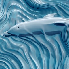 Wall Mural - Magnified view of a dolphin's skin, showcasing the smoothness and hydrodynamics