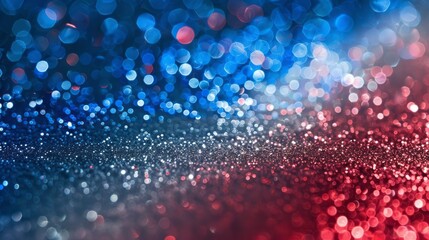 Abstract patriotic red white and blue glitter sparkle background for voting, memorial, labor day and election