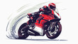 Motorcycle. Professional motorbike rider riding with