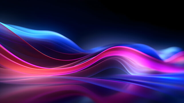 Digital technology 3D curve light wave abstract graphic poster web page PPT background