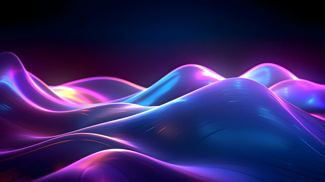Digital technology 3D curve light wave abstract graphic poster web page PPT background