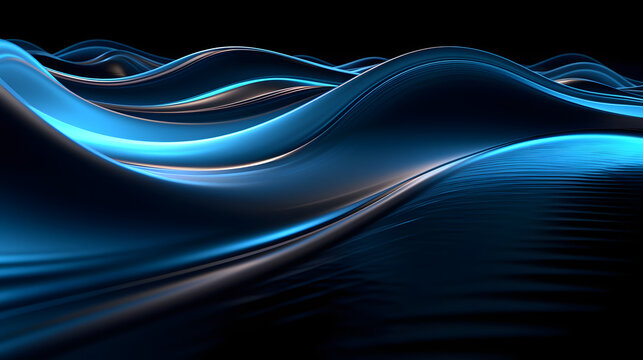 Digital technology 3D curve light wave abstract graphic poster web page PPT background