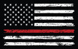 Thin Red Line Flag Logo Design