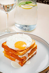 Canvas Print - toast with egg and cheese