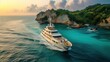 luxury yacht at sea