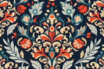 A victorian wallpaper pattern created