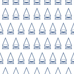 Poster - work at home icon seamless pattern
