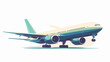 Passenger plane vector illustration isolated. Global 