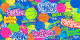 Fototapeta Młodzieżowe - Cool Seamless Abstract Hip Hop Urban Street Art Graffiti Style Streetball Or Basketball Background