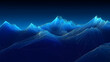 Digital technology minimalist blue mountains 3d abstract graphics poster web page PPT background