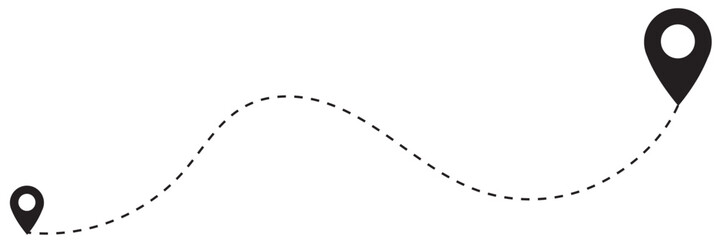 Leinwandbilder - route icon. map pointer. location, pin, gps, roadmaps. Vector illustration. EPS 10
