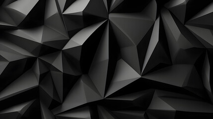 Wall Mural - Digital black modern 3d geometry abstract graphic poster web page PPT background