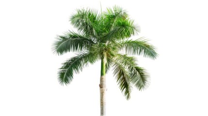 Poster - Beautiful green palm tree isolated on white