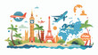Travel vacations design vector illustration flat vector