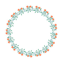 Naklejka na meble vector hand-drawn spring floral frame concept