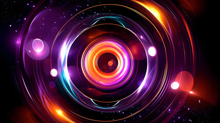 Artistic style rotating circle aperture geometric abstract graphic poster web page PPT background