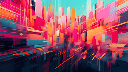 Colorful linear movements abstract graphic poster web page PPT background