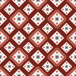 National folklore polish mazurian embroidery style red, green and white ornamental seamless vector pattern