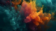 Digital powder color smoke abstract graphic poster web page PPT background