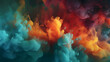 Digital powder color smoke abstract graphic poster web page PPT background