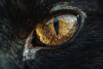 Macro shot of a cat's eyes