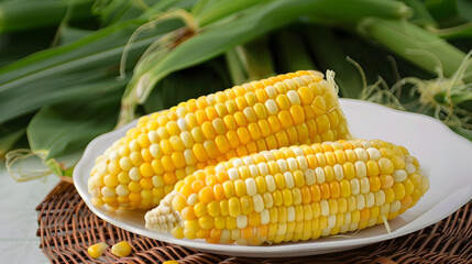 Wall Mural - Sweet Corn, maize, farm fresh, buttered corn