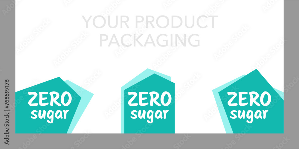 Zero Candy Sign Zero sugar sign - label for bottom of packaging Stock Vector | Adobe Stock