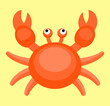 crab or crustacean flat design