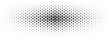 horizontal halftone from center of black people icon design for pattern and background.