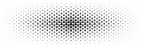 Fototapeta Desenie - horizontal halftone from center of black people icon design for pattern and background.