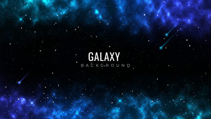 Wall Mural - galaxy background with stars and colorful nebula. cosmos backdrop. universe background.