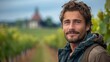 © Q-Zack - Closeup of a European farmer on the countryside background. Agriculture and people concept. Lifestyle portrait for wallpaper, banner, poster