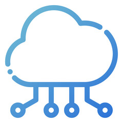 Canvas Print - cloud computing icon