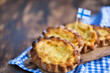 Finnish or Karelian traditional pasties (Karjalanpiirakat) - rye pies with mashed potato or rice filling