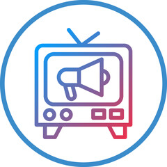 Poster - Vector Design TV Commercial Icon Style