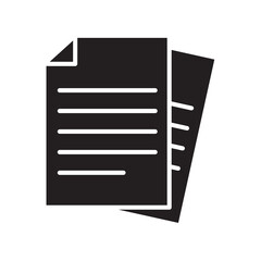 Poster - document icon. Page black icon on white background..eps